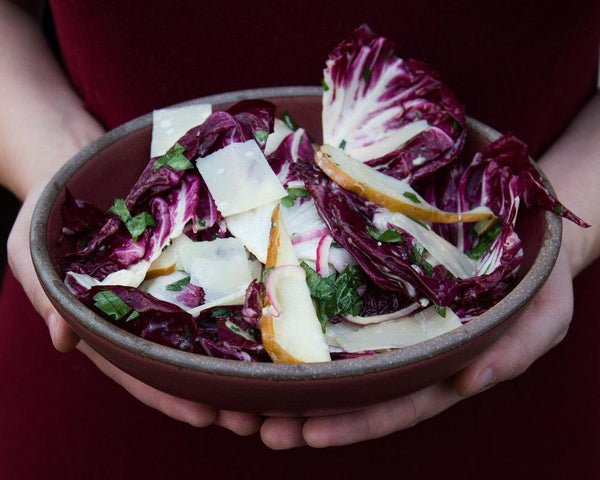 Recipe: Radicchio & Pear Salad w/ Parmesan Vinaigrette