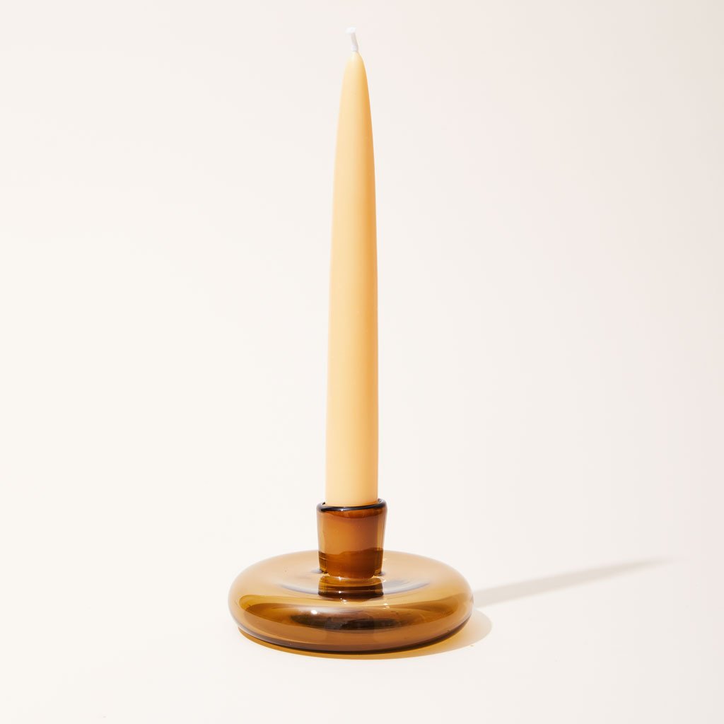 Glass Candlestick Holder