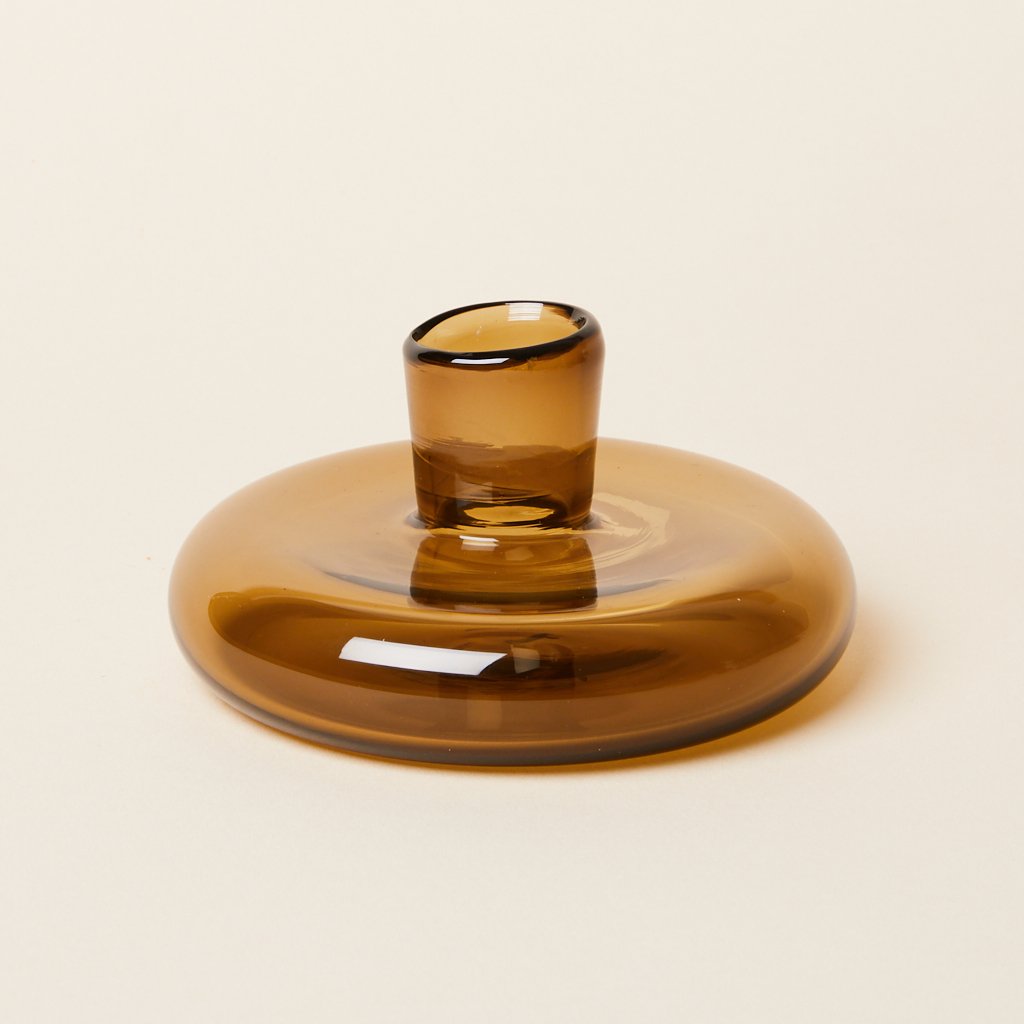 Glass Candlestick Holder